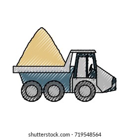 dump truck vector  illustration