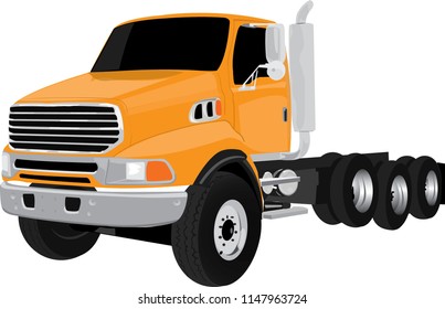 Dump Truck vector illustration isolated on white background full editable format