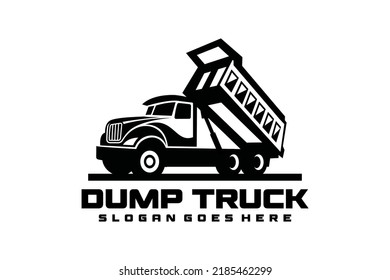 Dump Truck Vector Illustration Isolated on white background. Tipper Truck