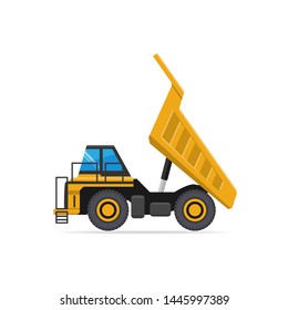 dump truck, Vector. isolated on white background illustration
