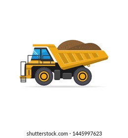 dump truck, Vector. isolated on white background 
