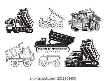 Dump Truck Vector For Print, Dump Truck Clipart, Dump Truck vector Illustration