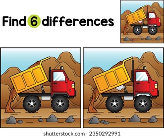 Dump Truck Vehicle Find The Differences