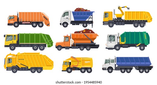 Dump trucks, loaders or dumpers and haul lorries