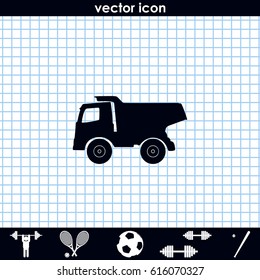 Dumper flat icon.