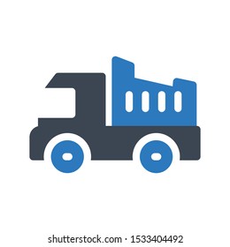 dumper glyph color vector icon