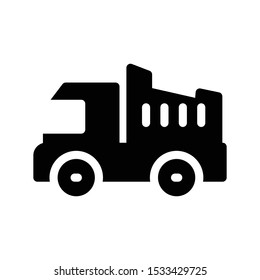 dumper glyph flat vector icon