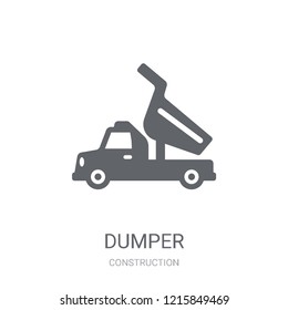 Dumper icon. Trendy Dumper logo concept on white background from Construction collection. Suitable for use on web apps, mobile apps and print media.