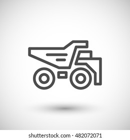 Dumper line icon