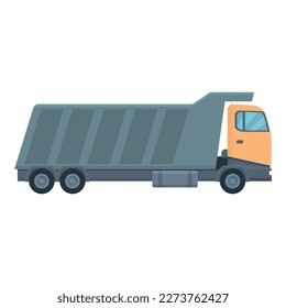 Dumper truck icon cartoon vector. Tipper dump. Machine vehicle
