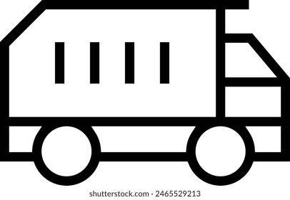 dumper truck icon. Thin linear style design isolated on white background