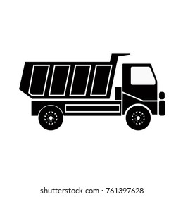 dumper truk black and white