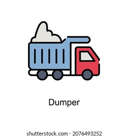 Icono de contorno de relleno vectorial de vaciado. Estilo de ilustración Formato de archivo EPS 10