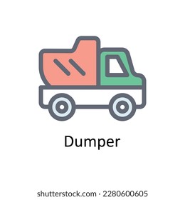 Dumper Vector  Fill outline  Icons. Simple stock illustration stock 