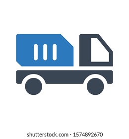 dumper vector glyph color icon 