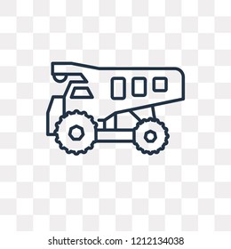Dumper vector outline icon isolated on transparent background, high quality linear Dumper transparency concept can be used web and mobile