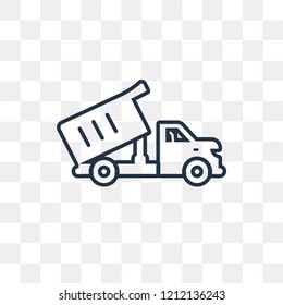 Dumper vector outline icon isolated on transparent background, high quality linear Dumper transparency concept can be used web and mobile