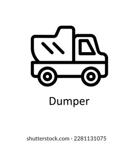 Vector de vaciado   iconos de esquema. Material gráfico simple 