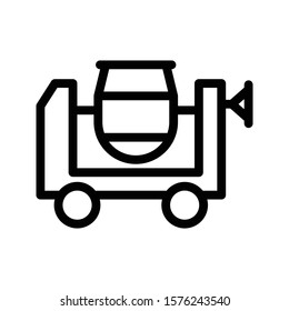 dumper vector thin line icon 