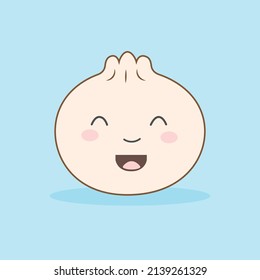 dumpling cute character  vector illustration 