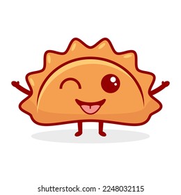 Dumpling with a cute face, a cartoon character