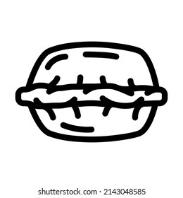 dumpling dish line icon vector. dumpling dish sign. isolated contour symbol black illustration