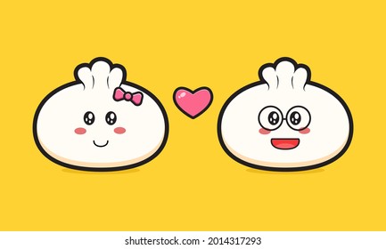 La caída del ennegrecimiento en la ilustración vectorial del icono de caricatura de amor. Diseño de dibujos animados planos aislados
