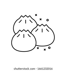 Dumpling, food icon. Simple line, outline vector Chinese new year icons for ui and ux, website or mobile application