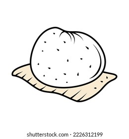 dumpling food minimalist icon isolated