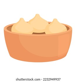 Dumpling icon cartoon vector. Chinese food. Holiday festive