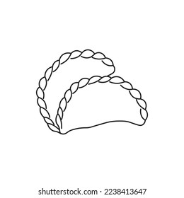 Icono de desplome para aplicaciones de comida y sitios web. Aislar sobre un fondo blanco. Ilustración del vector