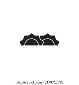 dumpling icon glyph style design. dumpling icon vector illustration. isolated on white background.