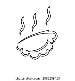 dumpling icon, on a white background, vector illustration