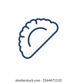 Dumpling icon Outline icon sign