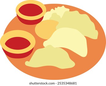 Dumpling Icon Representing Culinary Tradition, Flavor, and Cultural Significance, Perfect for Highlighting Asian Cuisine, Food Festivals, and Delicious Dishes with a Tasty and Inviting Design.