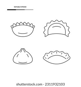 Dumpling Icon Set Vectordesign.