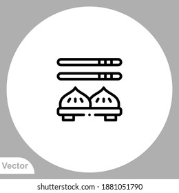 Dumpling icon sign vector,Symbol, logo illustration for web and mobile