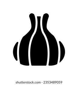 dumpling icon solid style vector