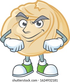Dumpling mascot cartoon character style with Smirking face