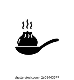 Dumpling on Spoon with Steam - Delicate Asian Culinary Treat