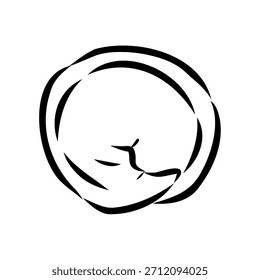 dumpling, Russian food, vector sketch