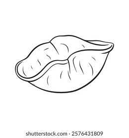 Dumpling silhouette vector illustration icon type design