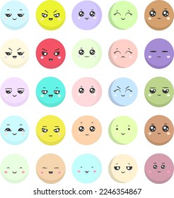 Dumplings Balls with Emoticons Face Cute