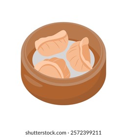 Dumplings, China Symbols Vector Illustration