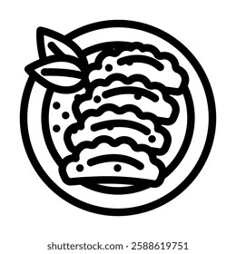 dumplings chinese cuisine line icon vector. dumplings chinese cuisine sign. isolated contour symbol black illustration