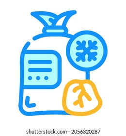 dumplings frozen food color icon vector. dumplings frozen food sign. isolated symbol illustration