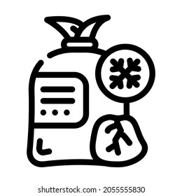 dumplings frozen food line icon vector. dumplings frozen food sign. isolated contour symbol black illustration