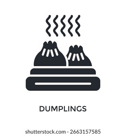 Estilo De Glifo Do Ícone De Dumplings. Ilustração De Vetor Para Design Gráfico