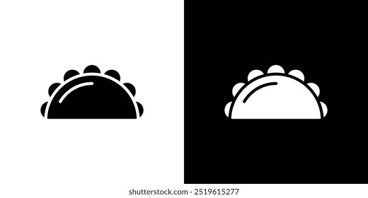 Logotipo lineal del icono de las albóndigas aislado