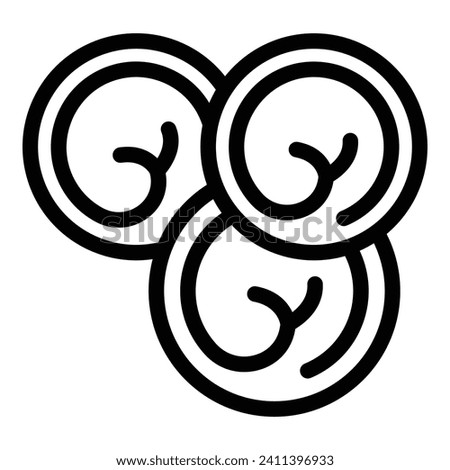 Dumplings icon outline vector. Steam menu. Pelmeni culinary